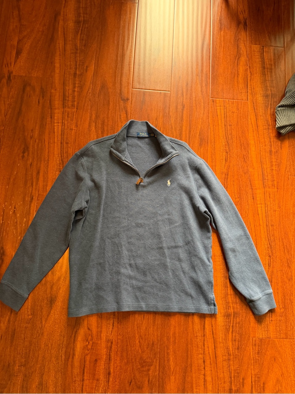 Polo by Ralph Lauren Men's Baby Blue Quarter-Zip Sweater